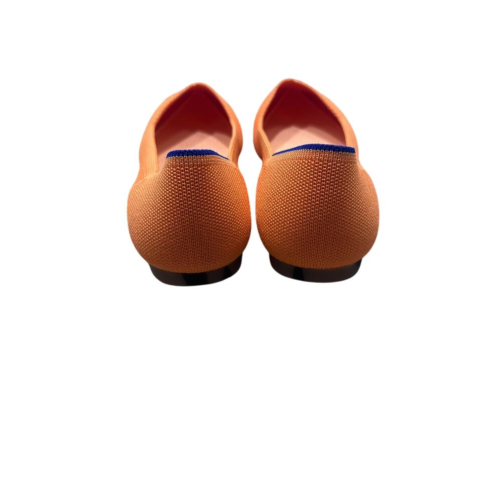 Rothy’s The Point Flats Vibrant Orange Persimmon Balletcore Comfort Minimalist 9 - Picture 6 of 7
